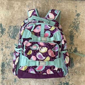 Pottery Barn back pack with name AVA embroidered.  Never used.